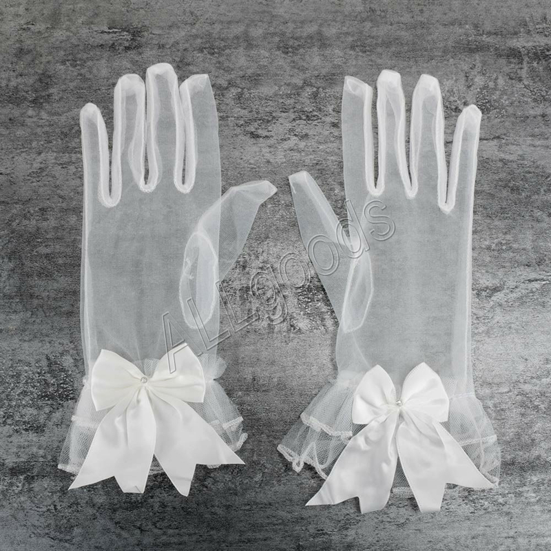 Перчатки короткие Айвори (p602white), фото №6