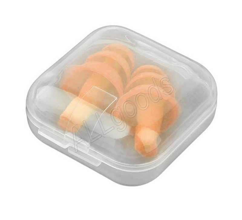 Беруши оранжевые силиконовые 1 пара + коробочка для хранения