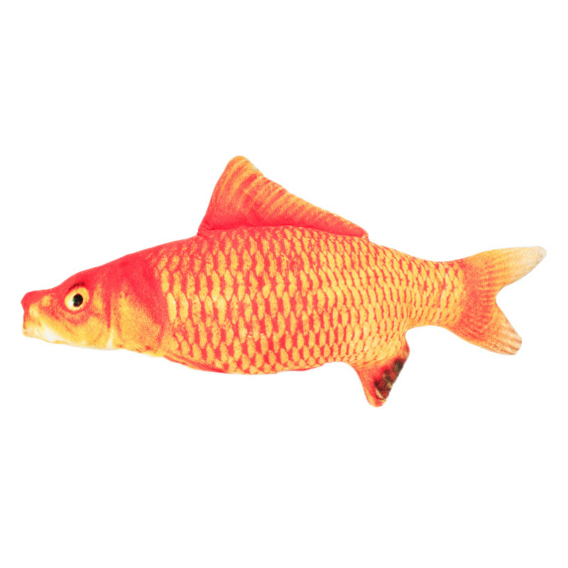 Игрушка для котов Рыбка 20см Карп оранжевый, фото №2