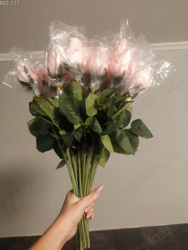 Розы искусственные 1шт Розовая, фото №3