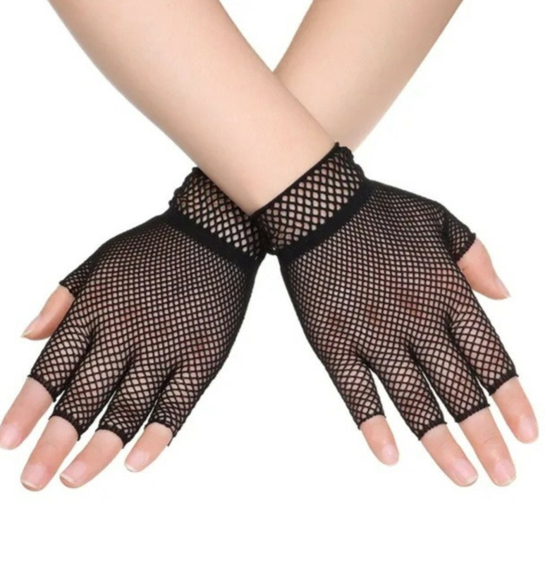 Перчатки кружевные Черные (р900Black), фото №3