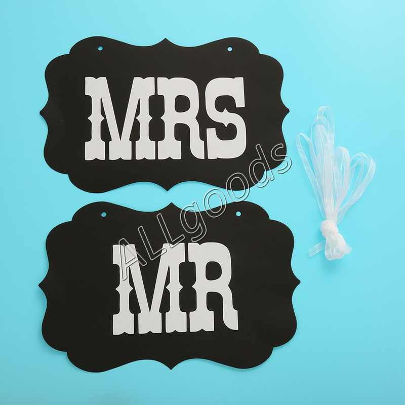 Фотобутафория для свадебной фотосессии: таблички свадебные MR и MRS, фото №8