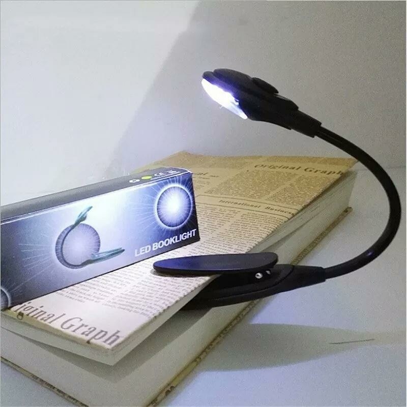 Светильник портативный на клипсе, для книг (clip001Black), фото №2