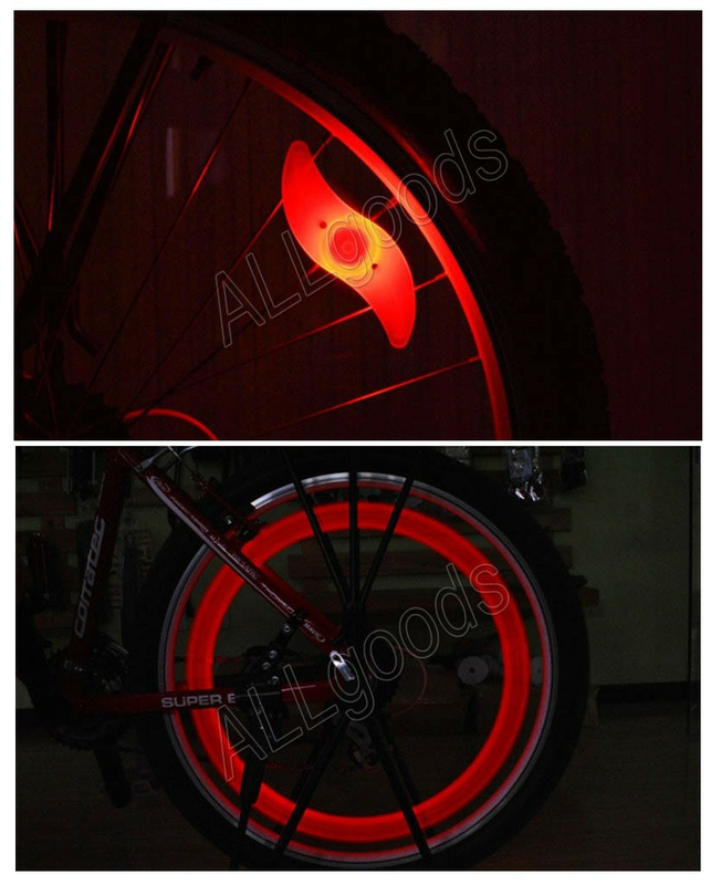 Колесные лампы маркер на спицы (car3) Красный, фото №2