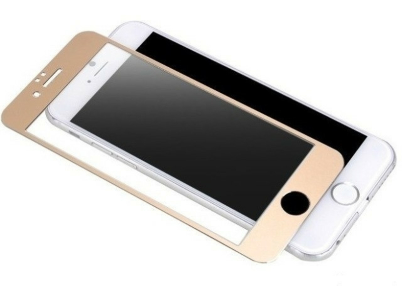 Стекло защитное на iPhone 6, iPhone 6S Золотое зеркало, фото №2