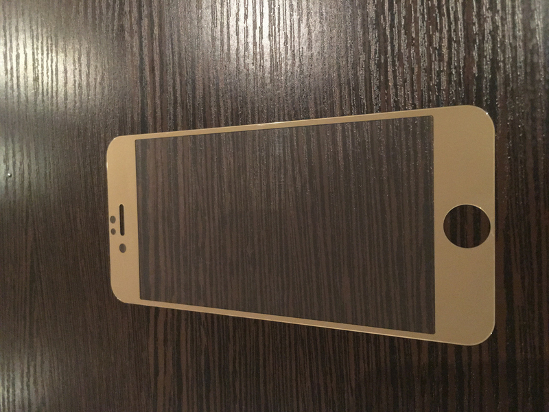 Стекло защитное на iPhone 6, iPhone 6S Золотое зеркало, фото №4