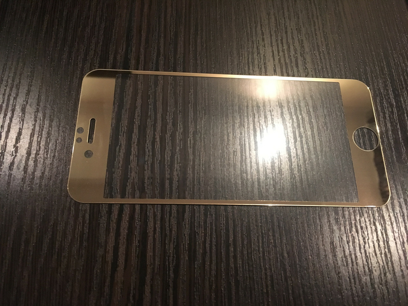 Стекло защитное на iPhone 6, iPhone 6S Золотое зеркало, фото №6