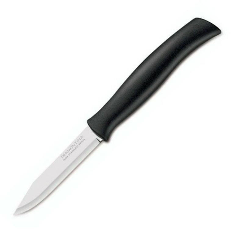Нож для овощей Tramontina Athus black 76 мм инд. Блистер 23080/903