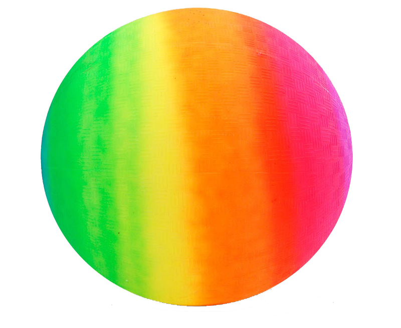 Мяч резин. ND104  цвет радуга, 45см 350g, фото №2