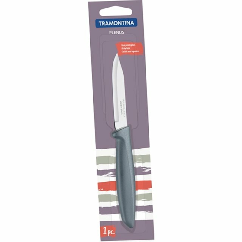 Нож для овощей Tramontina Plenus grey 76 мм инд.блистер 23420/163