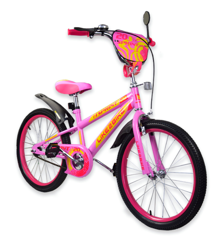 Велосипед детский 2-х колёсный 20&quot; 192031  Like2bike Sprint, розовый, без тренировочных колёс, фото №2
