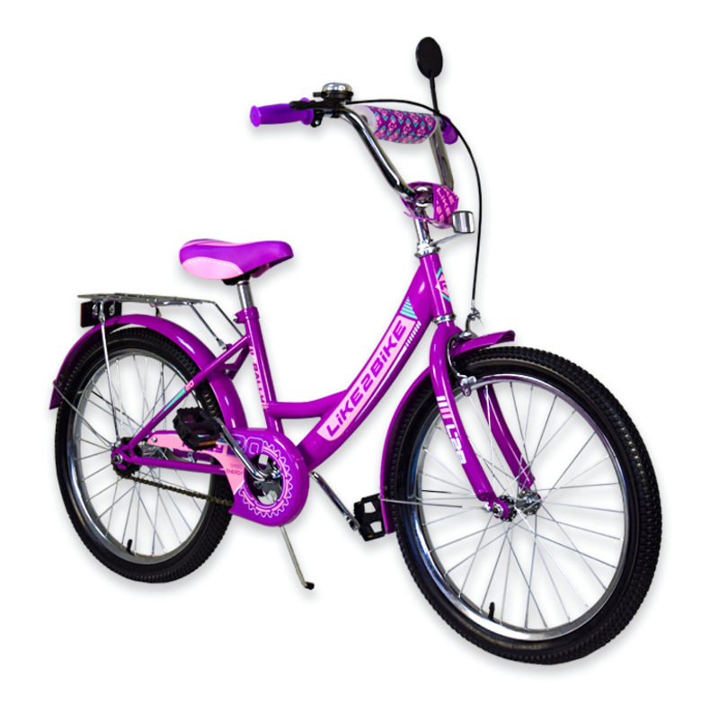 Велосипед детский 2-х колёсный 20&quot; 192017  Like2bike RALLY, фиолетовый, без тренировочных колёс, фото №2