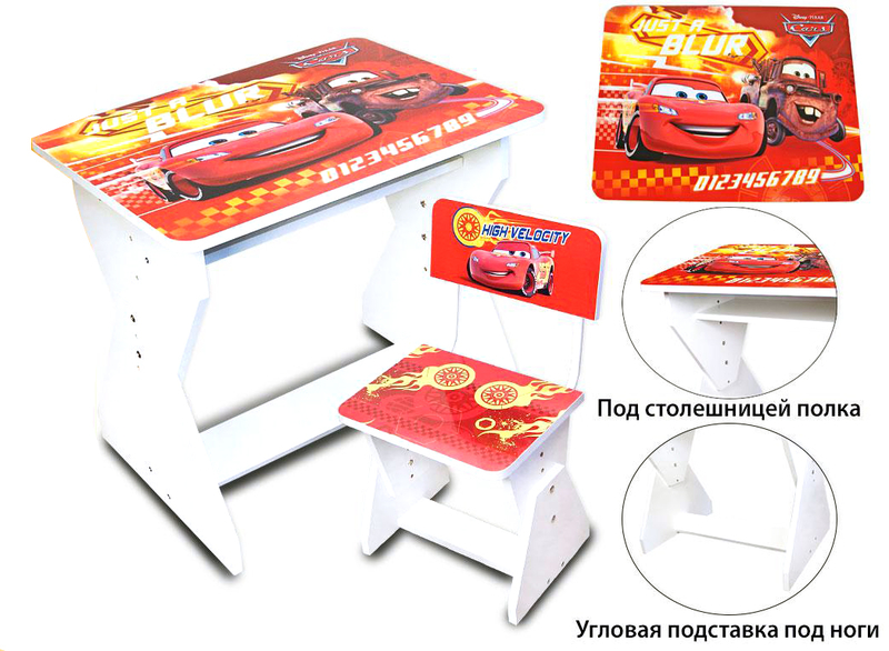 Łóżko Cars 2016-03 z stulchikom w kartonie.65*50*10 cm, numer zdjęcia 2