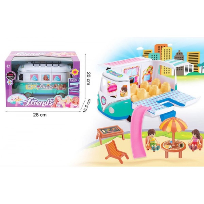 Игровой набор серия Friends машина - фургон с куколками и мебелью RPC (7889), фото №2