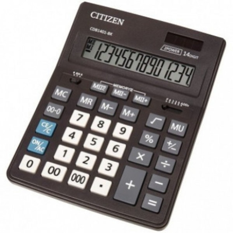 Калькулятор CITIZEN CDB-1401 BK 155*200*31мм 14 разрядн