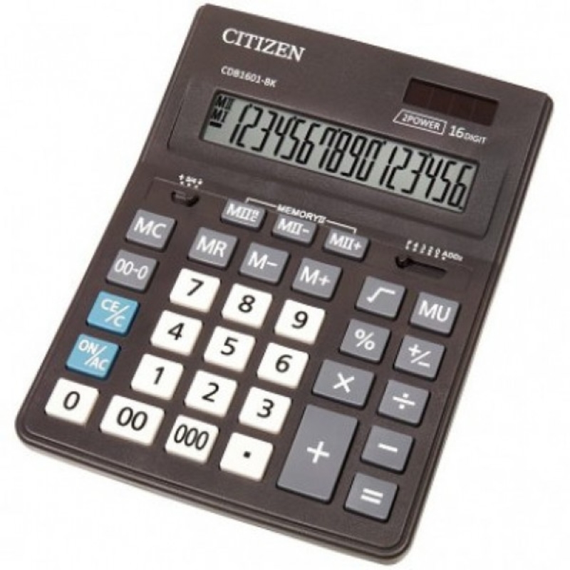 Калькулятор CITIZEN CDB-1601 BK 155*205*35мм 16 разрядн