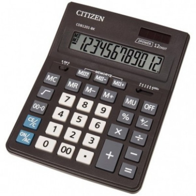 Калькулятор CITIZEN CMB-1201 BK 102*137*31мм 12разр малий формат
