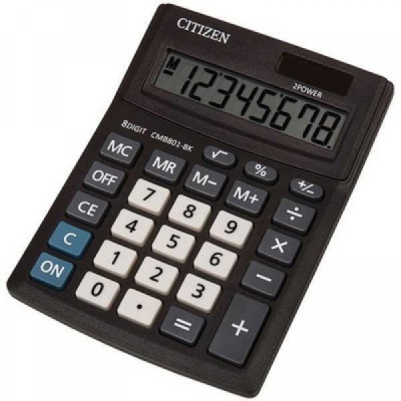Калькулятор CITIZEN CMB-801 BK 102*137*31мм 8разр