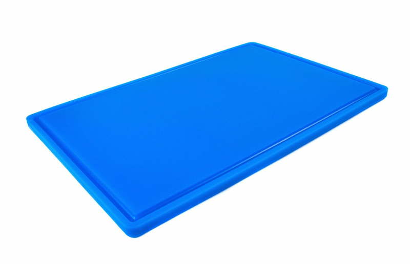 Доска разделочная HDPE с желобом, 600 * 400 * 18 мм, 6 противоскользящих ножек, синяя 113003NK, фото №2