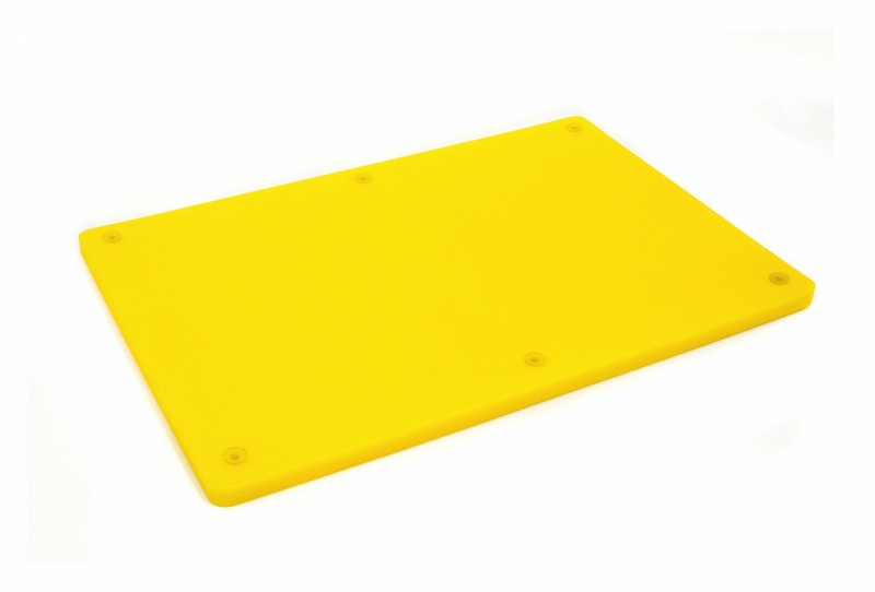 Доска разделочная HDPE с желобом, 600 * 400 * 18 мм, 6 противоскользящих ножек, желтая 113005NK, фото №5
