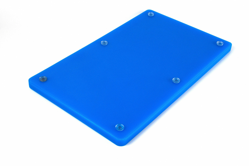 Доска разделочная HDPE с желобом, 500 * 300 * 18 мм, 6 противоскользящих ножек, синяя 113009NK, фото №5