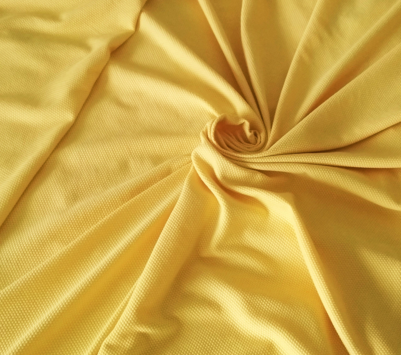 Ткань трикотаж соты желтый, фото №3