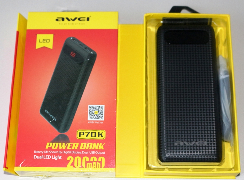 Power Bank AWEI P70K 10000mA, photo number 3