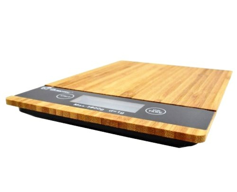 Весы кухонные электронные Domotec 5кг, с батарейками. Платформа из бамбука., фото №3