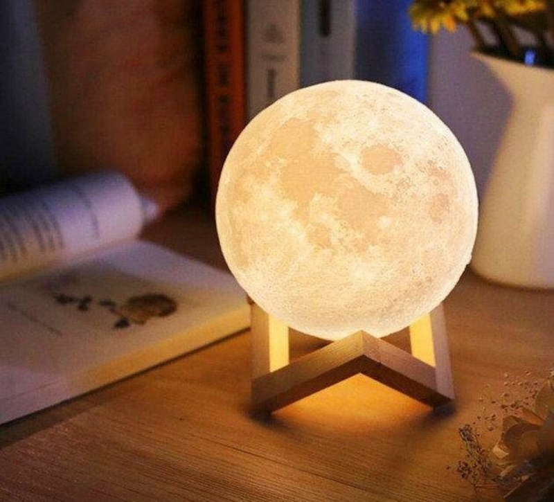 Лампа Луна 3D Moon Lamp. Настольный светильник луна Magic 3D Moon Light, numer zdjęcia 2
