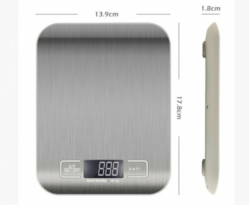 Кухонные электронные весы до 10 кг с большим LCD-дисплеем, фото №6