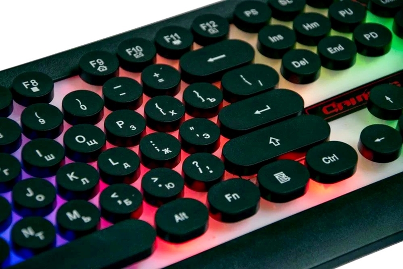 Комплект светящаяся игровая клавиатура c LED подсветкой и мышка HK3970, фото №3