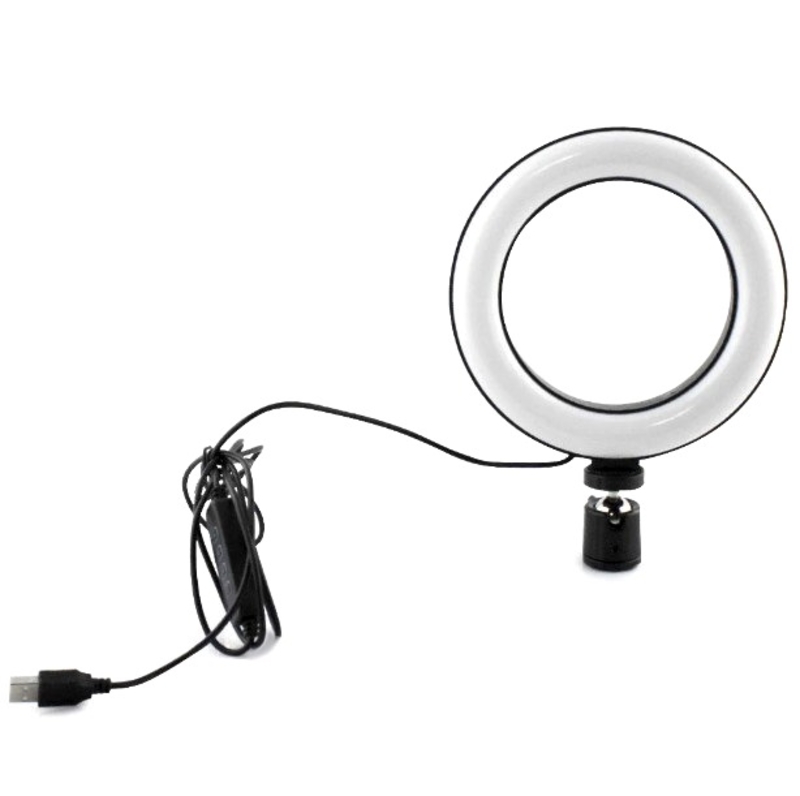 Лампа кольцевая светодиодная USB Ring Light диаметр 16 см