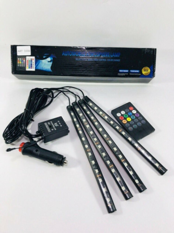 Универсальная светодиодная RGB led подсветка салона с микрофоном для автомобиля HR-01678, numer zdjęcia 2