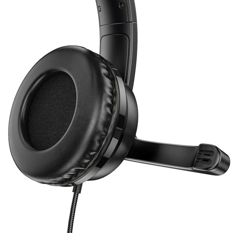 Игровые наушники для ПК с микрофоном Hoco W103 Magic tour gaming headphones Black, photo number 4