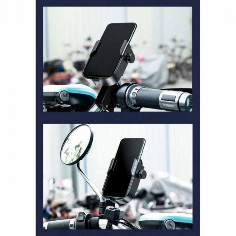Вело-мото держатель для смартфона Baseus Armor Motorcycle Black (​SUKJA-01), фото №4
