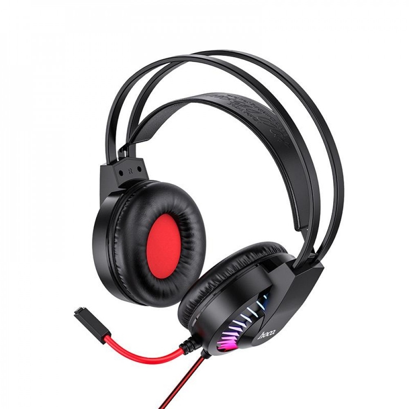 Игровые наушники HOCO W105 Gaming Headphones с микрофоном и LED RGB подсветкой проводные, фото №3