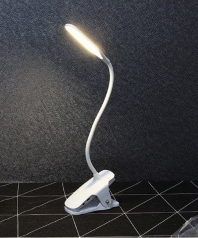 Настольная светодиодная LED гибкая лампа на прищепке гибкая QH8801, фото №2