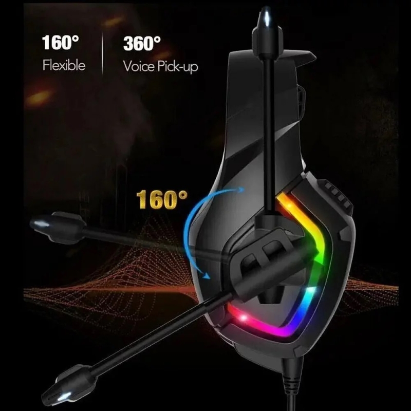 Игровые наушники Onikuma K1B с микрофоном и RGB подсветкой, фото №4