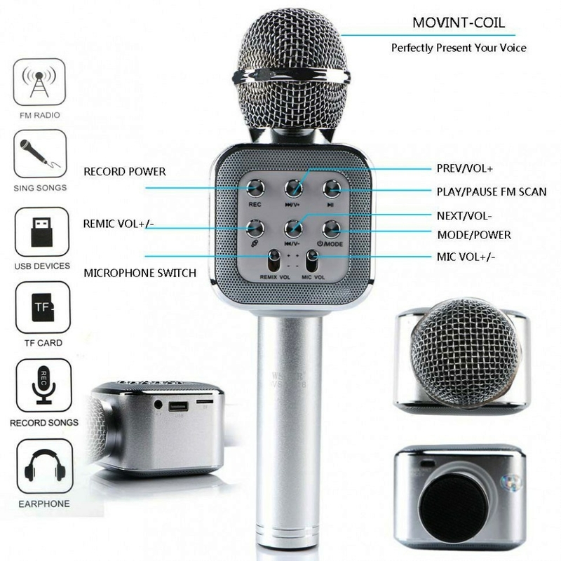 Караоке микрофон 1818 с Bluetooth, фото №4