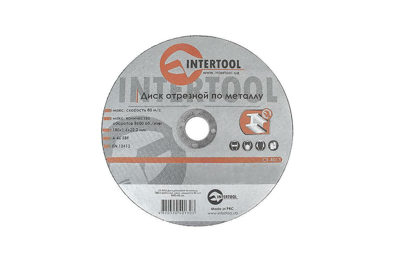 Диск отрезной по металлу Intertool - 180 х 1,6 х 22,2 мм (CT-4013), photo number 2