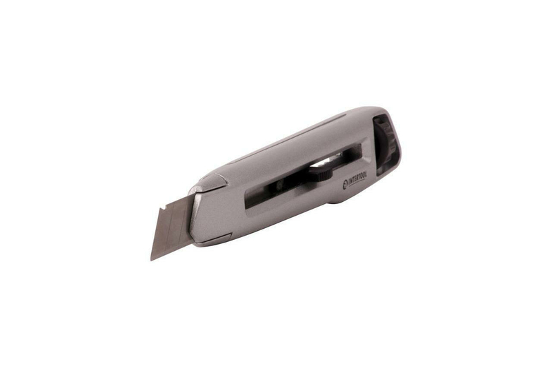 Нож Intertool - 18 мм двойной фиксатор, металлический (HT-0512), numer zdjęcia 3