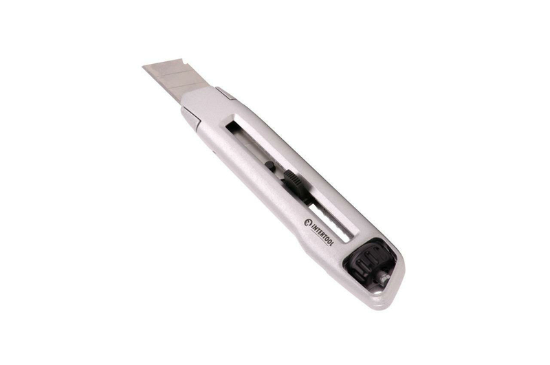 Нож Intertool - 18 мм двойной фиксатор, металлический (HT-0512), фото №5