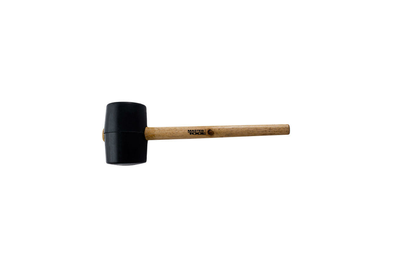Киянка Mastertool - 900 г х 80 мм черная резина, ручка деревянная (02-0304), фото №2