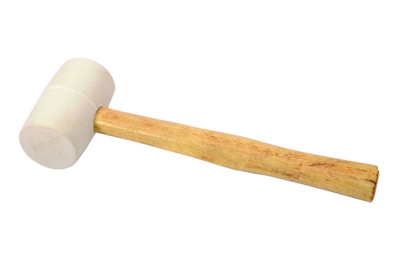 Киянка Mastertool - 340 г х 55 мм белая резина, ручка деревянная (02-0311), фото №2