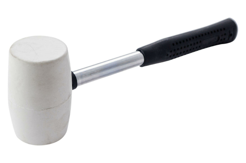 Киянка Mastertool - 450 г х 60 мм белая резина, ручка металл (02-1312), фото №3