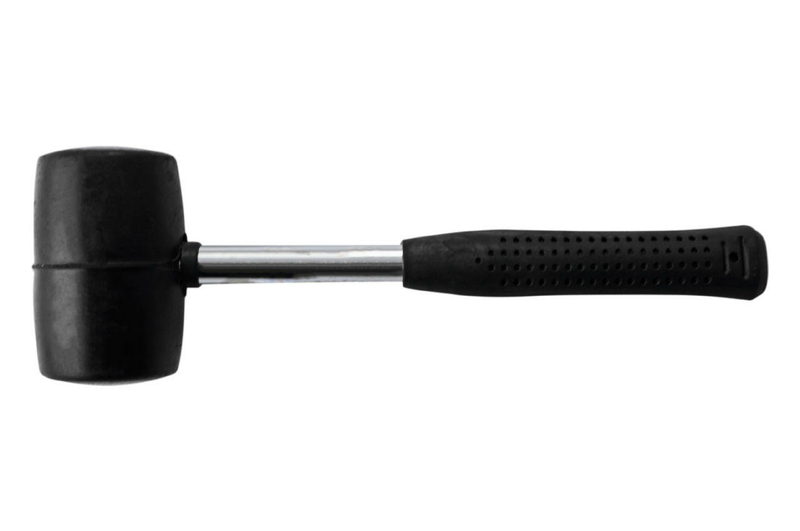 Киянка Miol - 450 г х 60 мм черная резина, ручка металл (32-702), numer zdjęcia 2