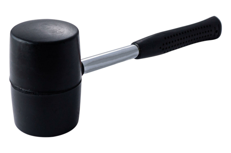 Киянка Miol - 680 г х 75 мм черная резина, ручка металл (32-704), фото №3