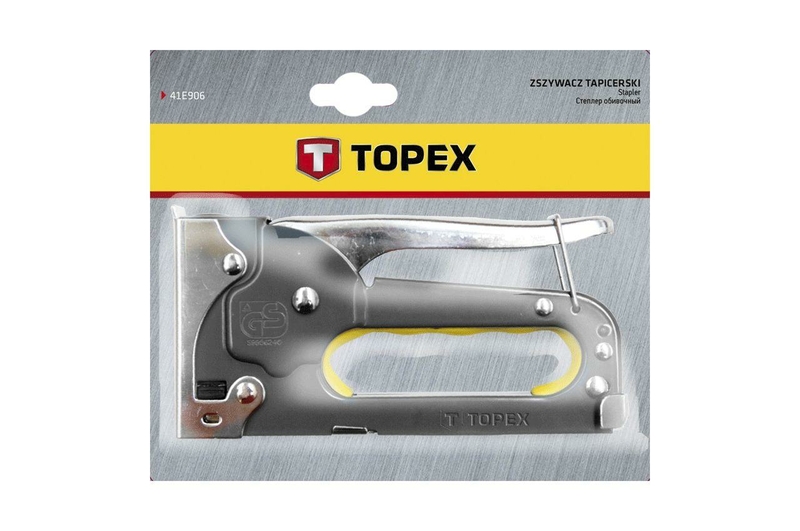 Степлер Topex - 6-8 мм металлический (41E903), фото №3