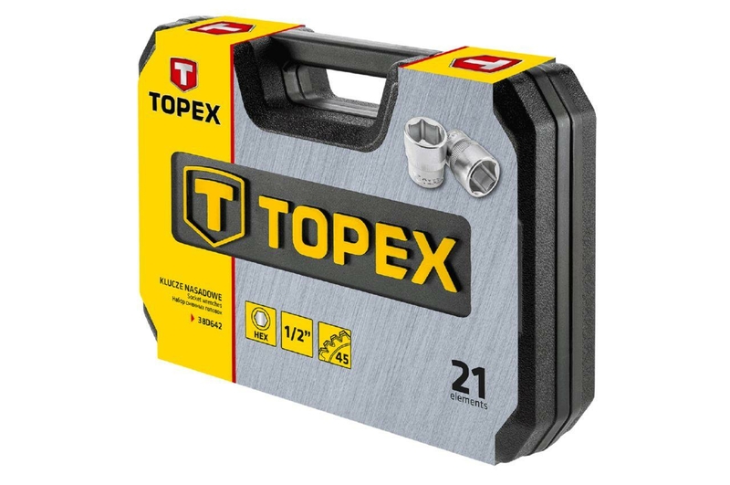 Набор инструмента Topex - 1/2" 21 ед. (38D642), фото №4