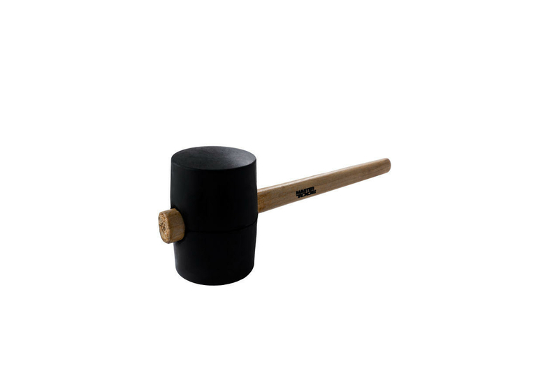 Киянка Mastertool - 1200 г x 100 мм черная резина, ручка дерево (02-0305), фото №3
